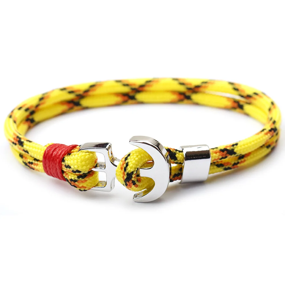 New Arrival Navy Viking Style Bracelet Custom Braid Men Anchor Bracelet