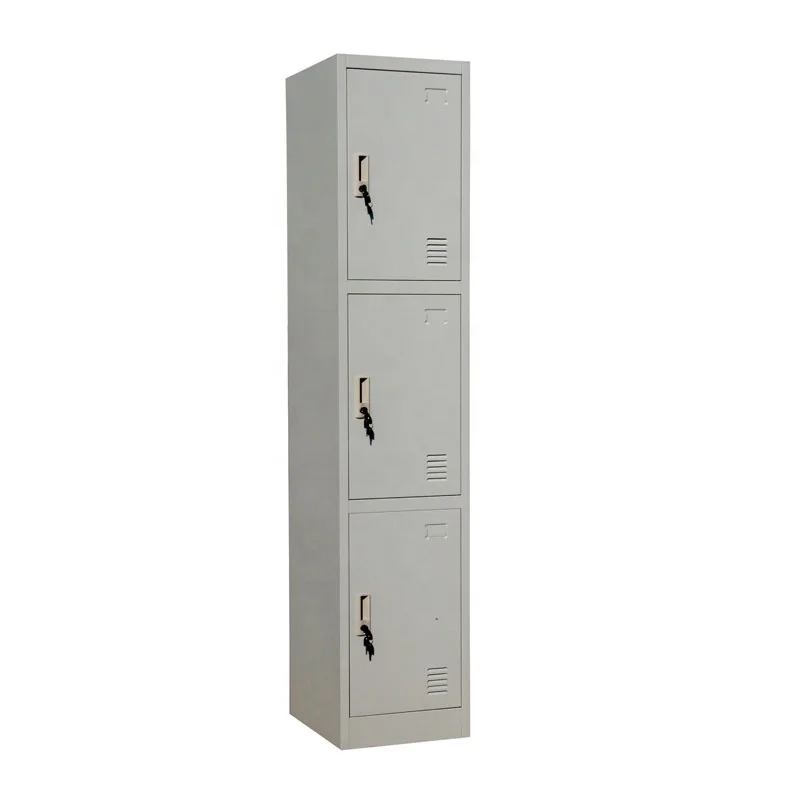 Full height 3 tier locker cabinet morden cabinet school locker