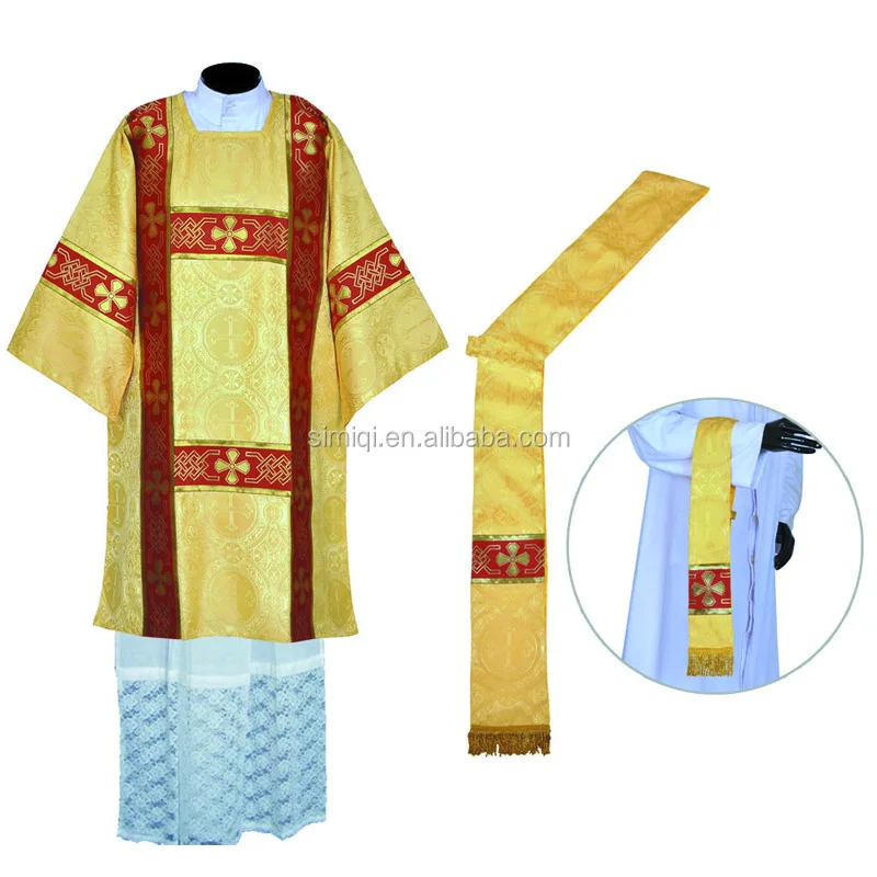 Wholesale Cross Vestment Vintage Gold Brocade Dalmatic