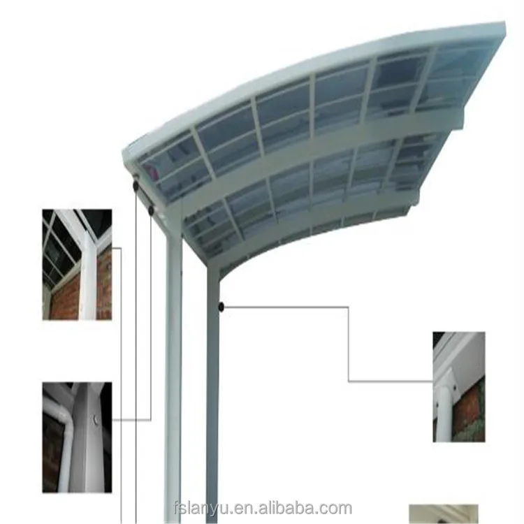 
elegant cable-stayed polycarbonate cantilever carport 
