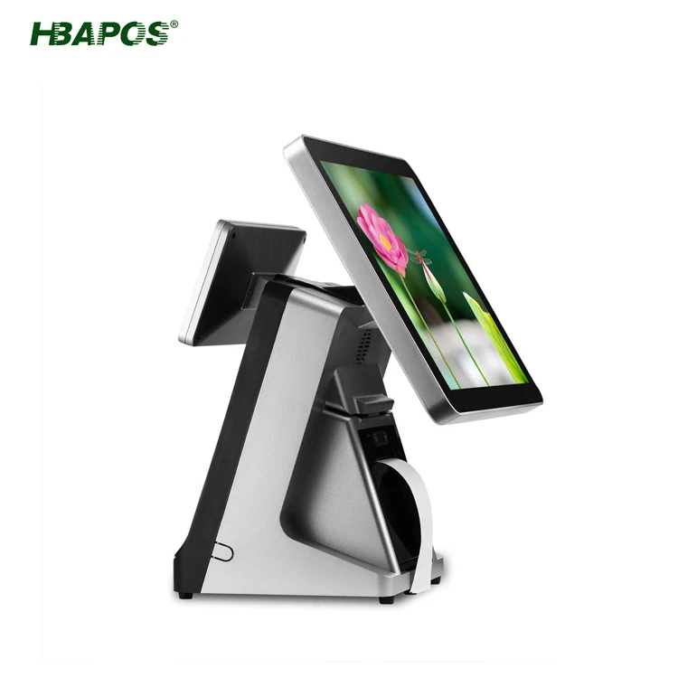 Electronic cashier machine  Restaurant POS System All In One Touch Screen Cashier HBA-Q17D