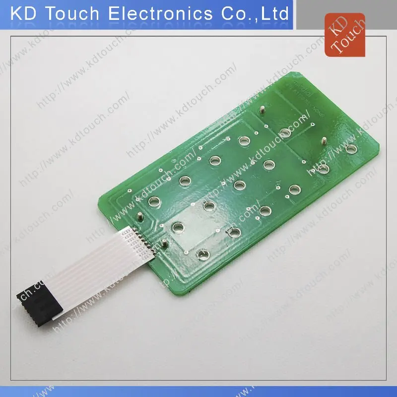 Metal dome PCB membrane keyboard switch with full cover ESD tail