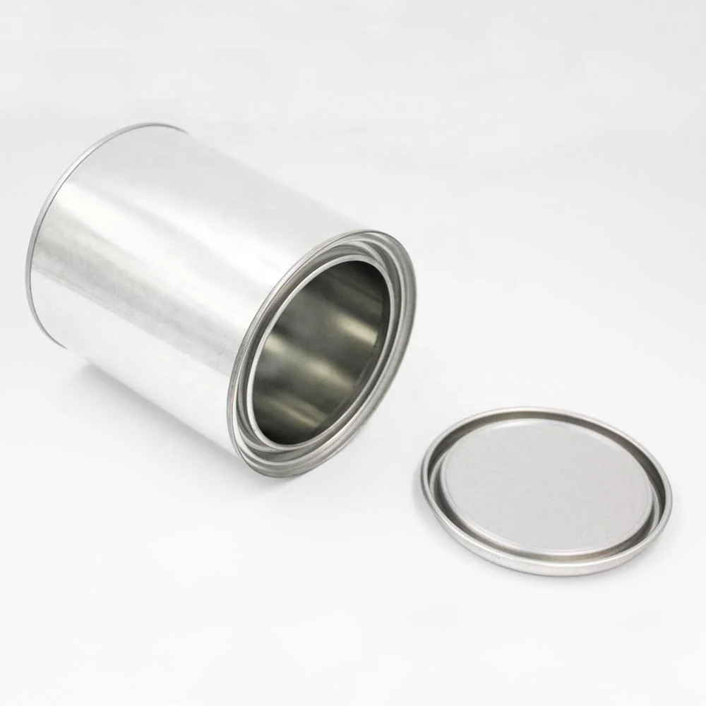 100ml-2Lround empty metal adhesive tin can chemical bucket with lever lid for paint/ adhesive/industrial solvent etc