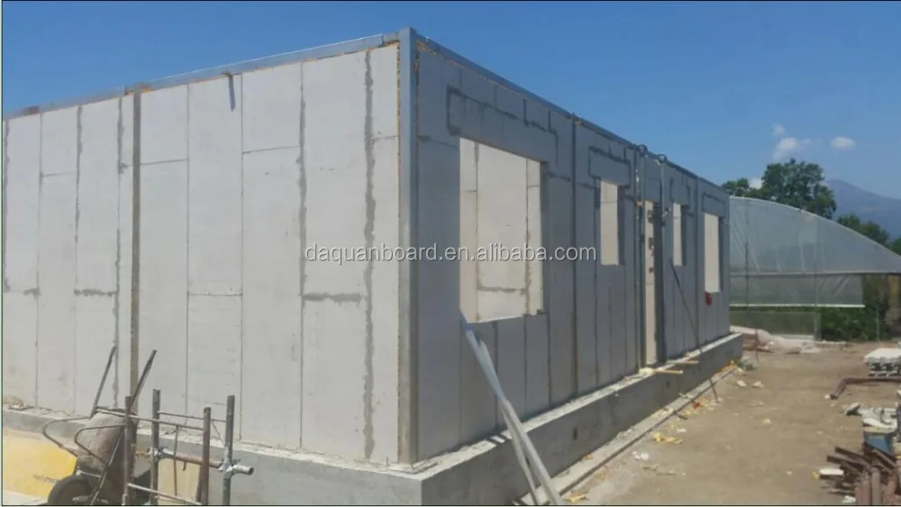 Low Cost Light Steel Structure Prefab House Villa - EPS cement sandwich wall panel