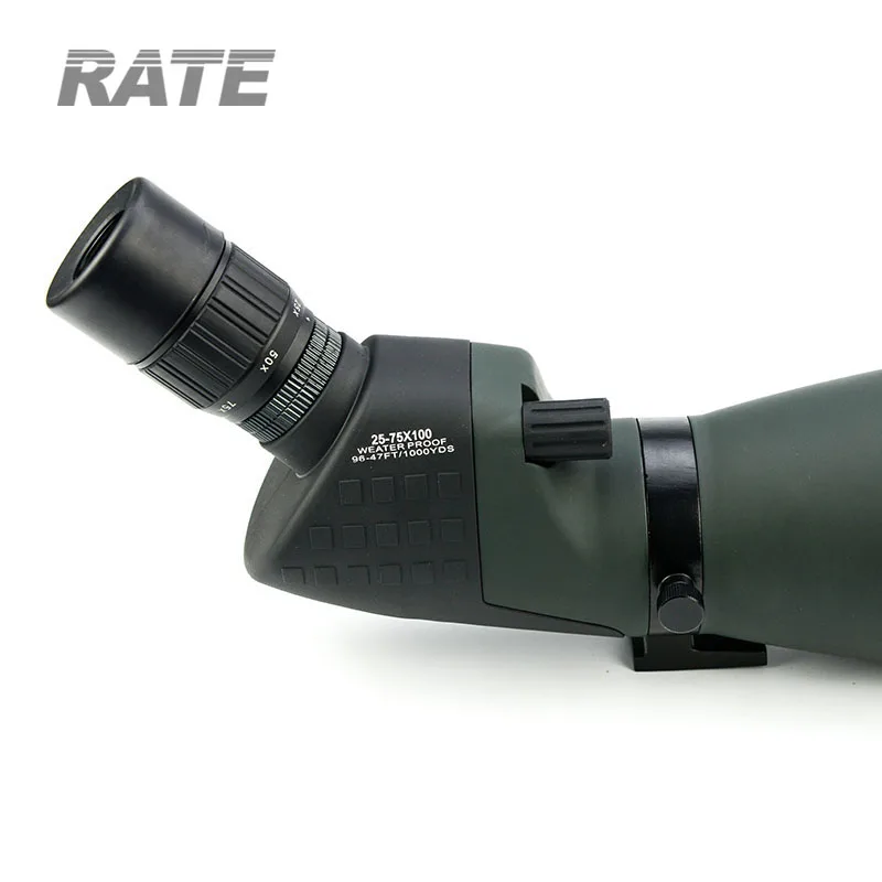 25-75X100 Big eye-piece zoom lens spotting scope monocular telescope sporting goods