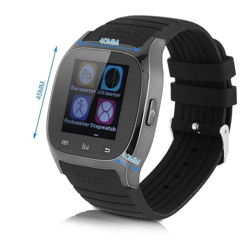 
Stepfly Sport Smart Watch Thermometer Altimet Wristwatch M26 with Dial SMS Remind Pedometer for IOS Android PK U8 