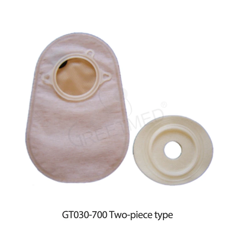 Greetmed EOS 3 Years Class II Colostomy Bag with Clip China Disposable PVC 57 Mm 70 Mm Size Single Use Two Piece One Piece CE