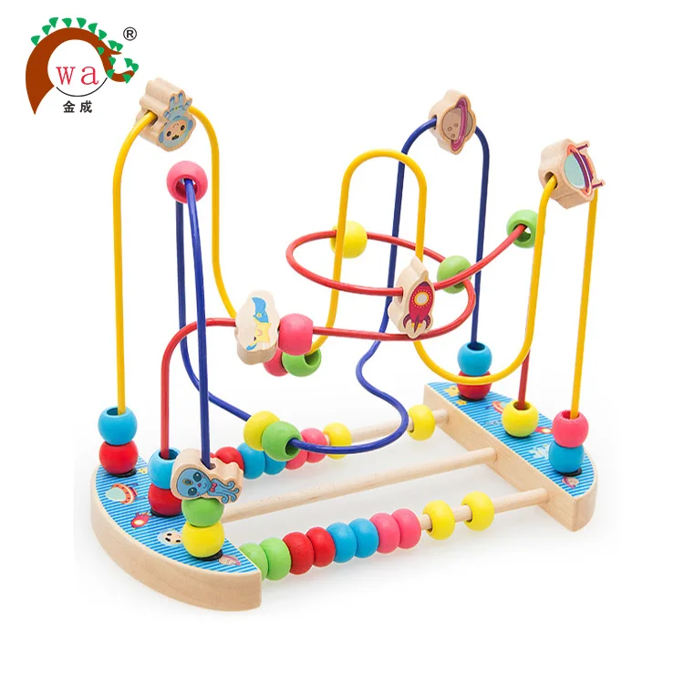 Educational puzzle games toy String bead Round bead toy