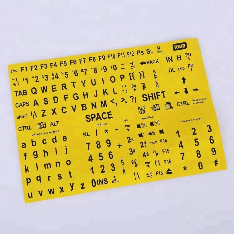 Laptop custom colorful anime russian Korean Arabic Fluorescent keyboard sticker