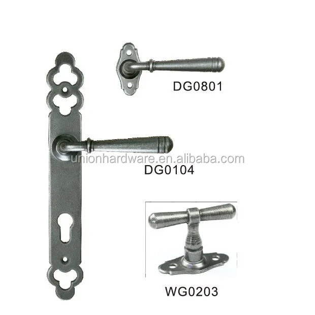 Decorative anti rust iron door handle,cast iron door handle,cast iron handle