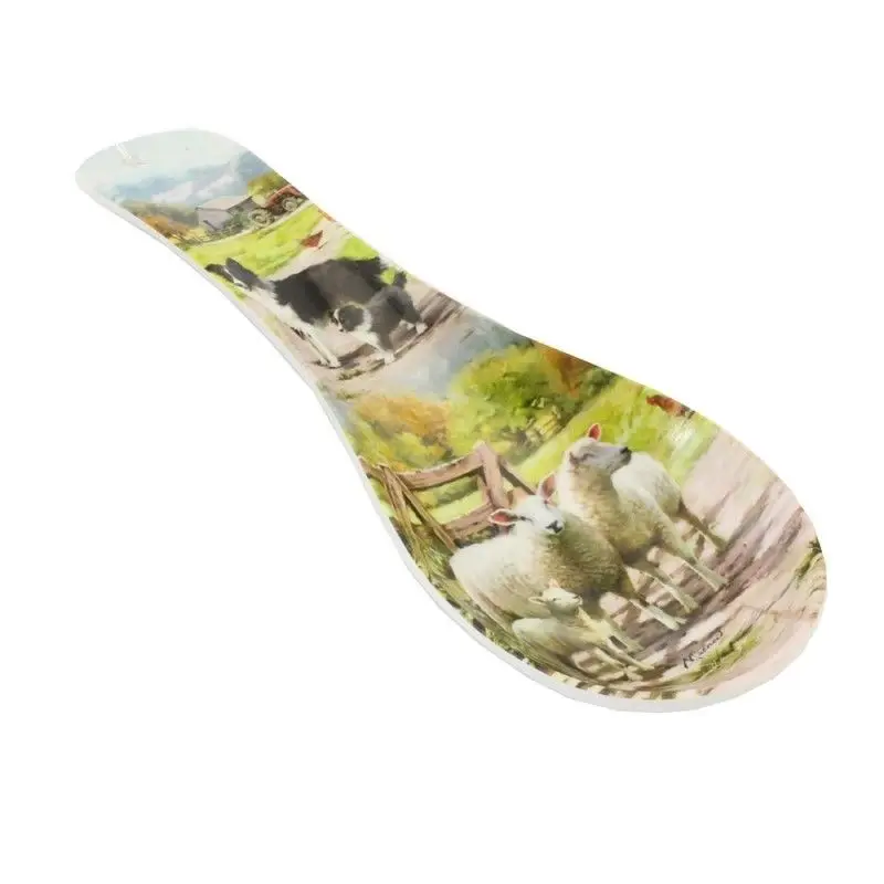 Rose design romantic style melamine spoon rest