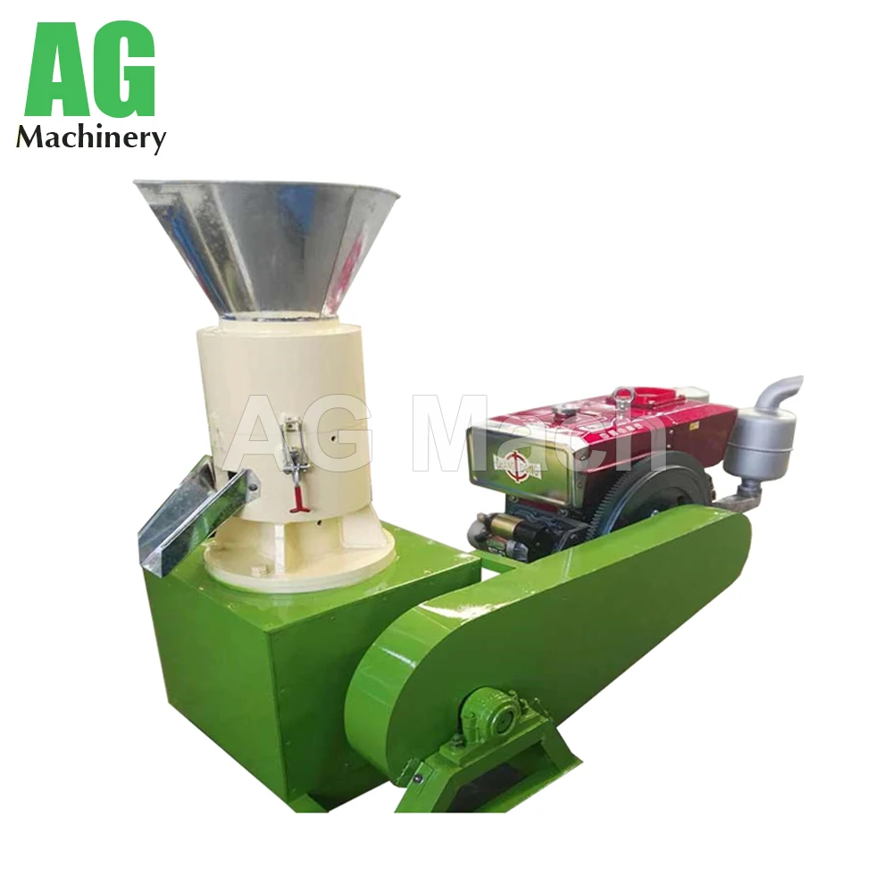 Professional supplier diesel wood pellet extruder mini wood pellet mill