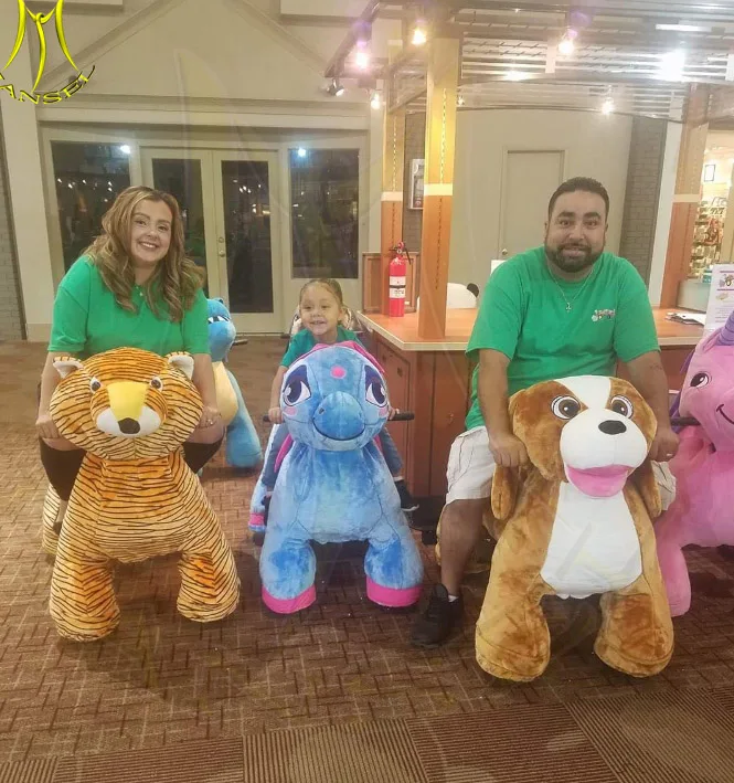Hansel kids stuffed animal ride electric animal scooter rides for shopping mall