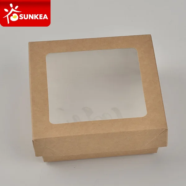 Fancy packaging paper window cake bakery box for cake with window