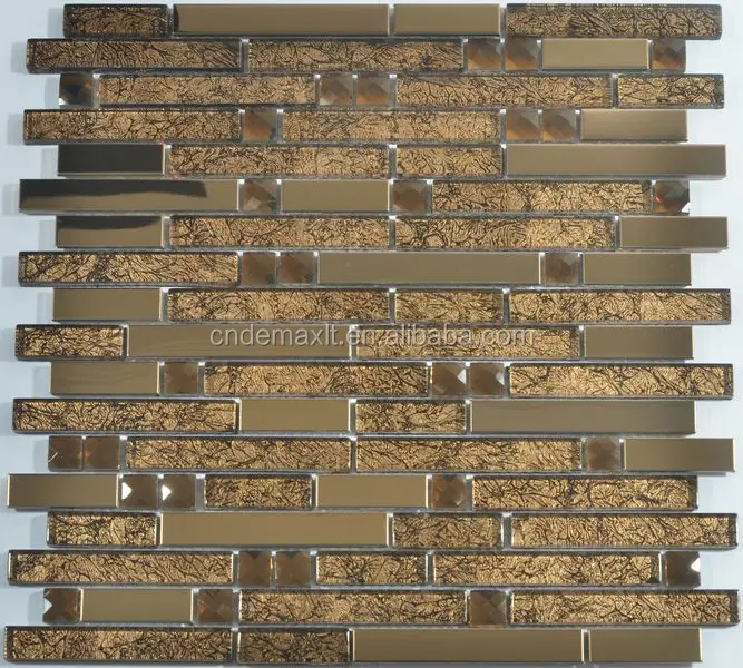 Premium Colorful 3D Bamboo Glass Mosaic Style Selections Tile
