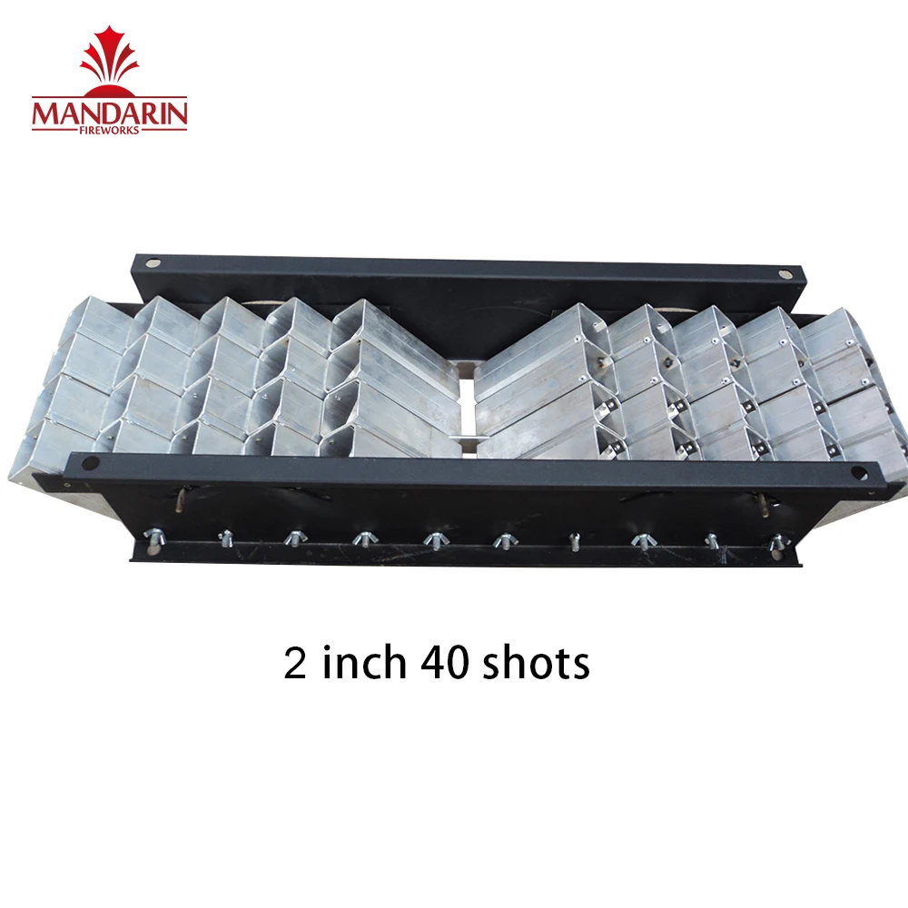 Liuyang factory fireworks launcher flame projector 2 inch 21 shots aluminum alloy mortar fireworks display mortar racks