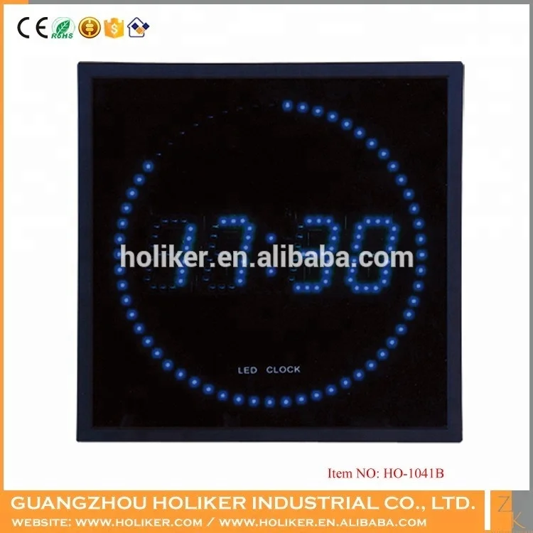 cheaper plastic LED digital wall clock with calender and temperature