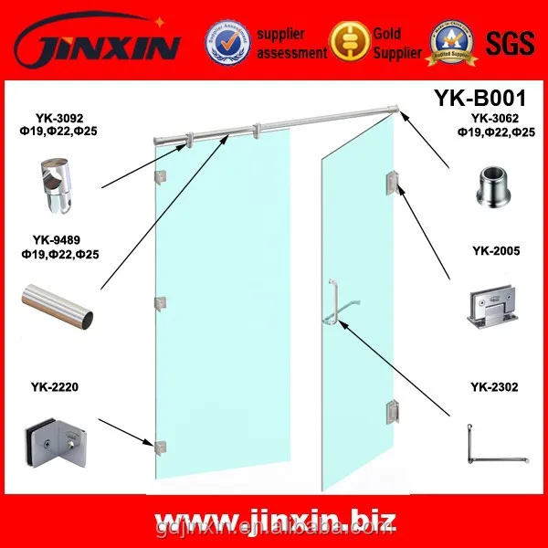
New style stainless steel sliding door bathroom fitting 