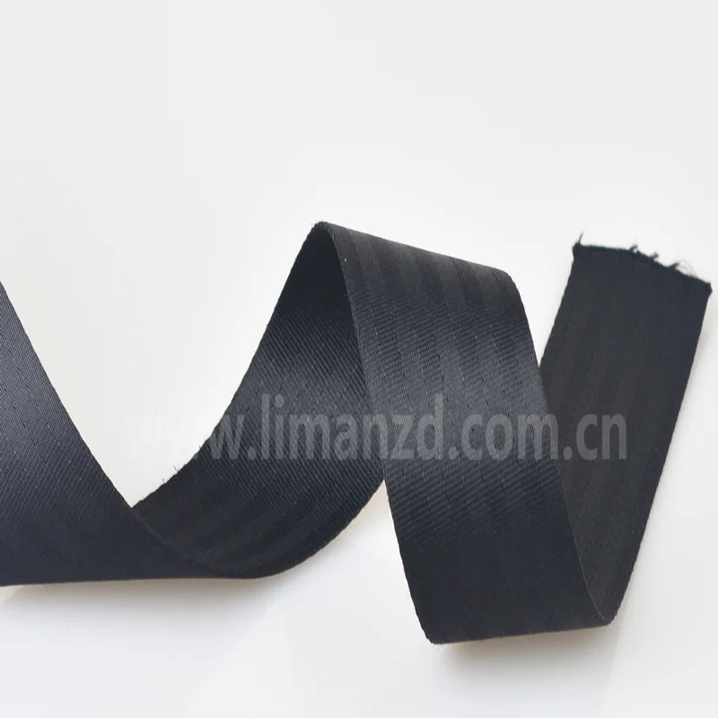 black 50mm seatbelt webbing,wide seat belt webbing for bus in stock