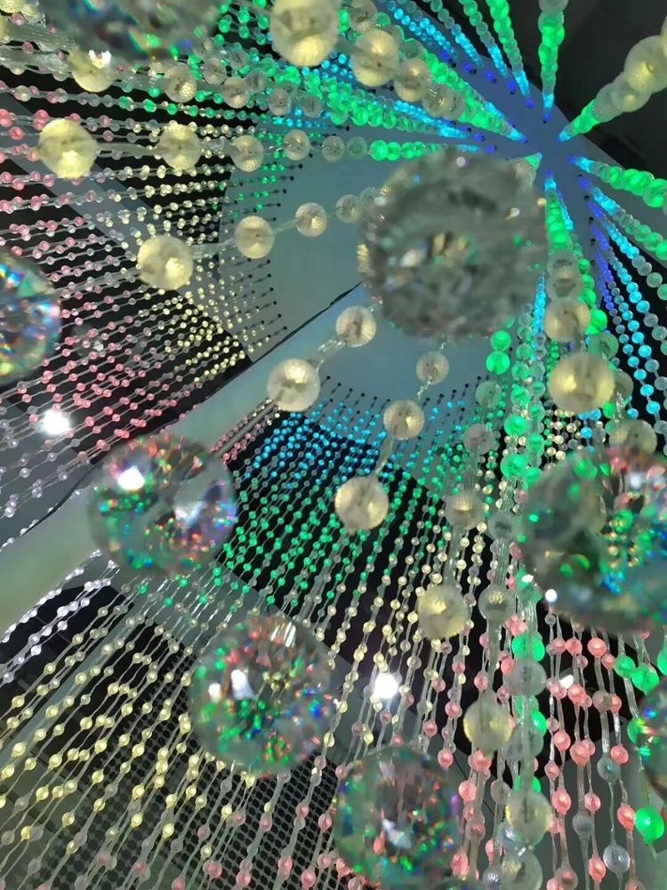 guangzhou new arrival Rainfall 3D Effect DMX vertical LED lamps strip LED ball light string