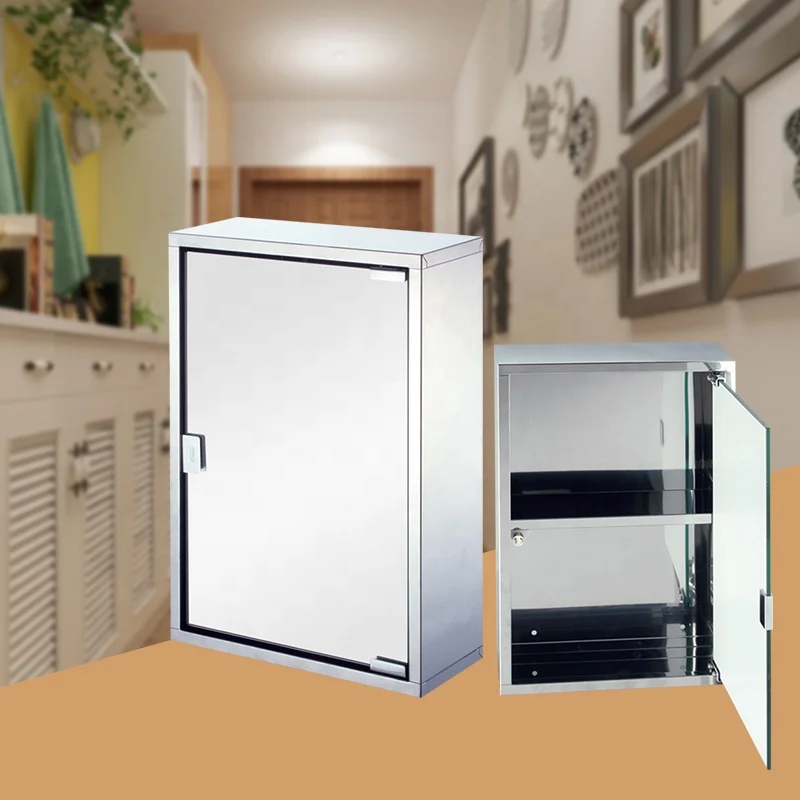 Wall Mounted Durable Tires Bathroom/ Hospital Use Stainless Steel Medicine Cabinet Pill Box First Aid Kit Box Storage box