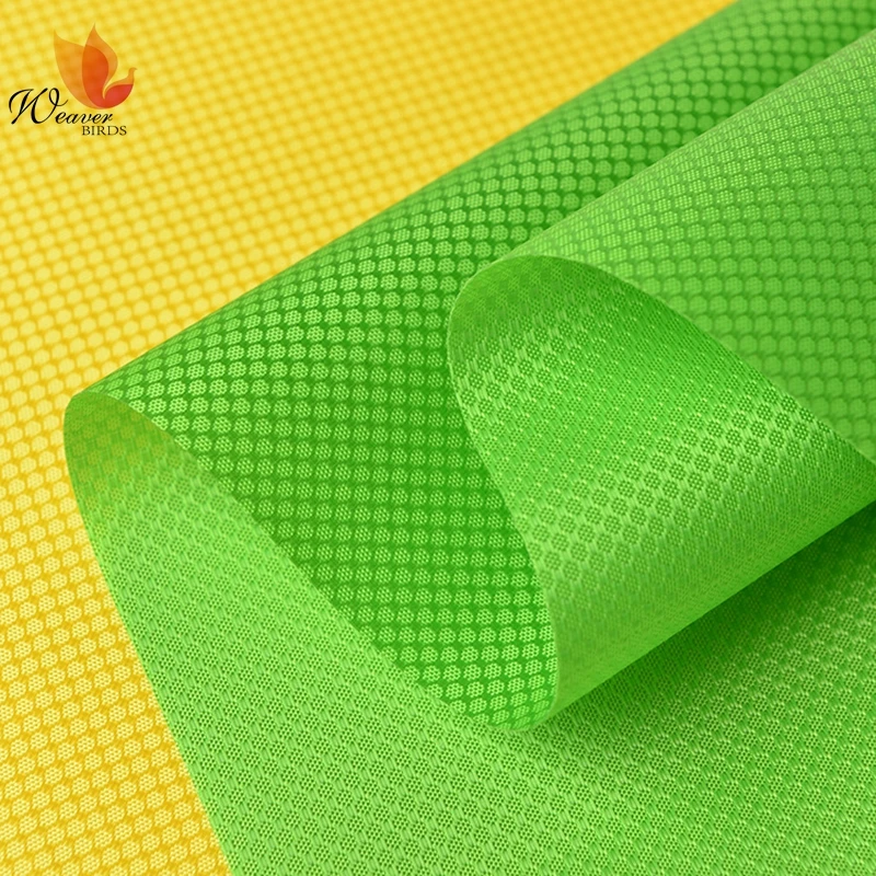 300D Polyester Shiny Diamond Plaid Dobby Waterproof Oxford PU Coated Fabric For Computer Bag and Backpack