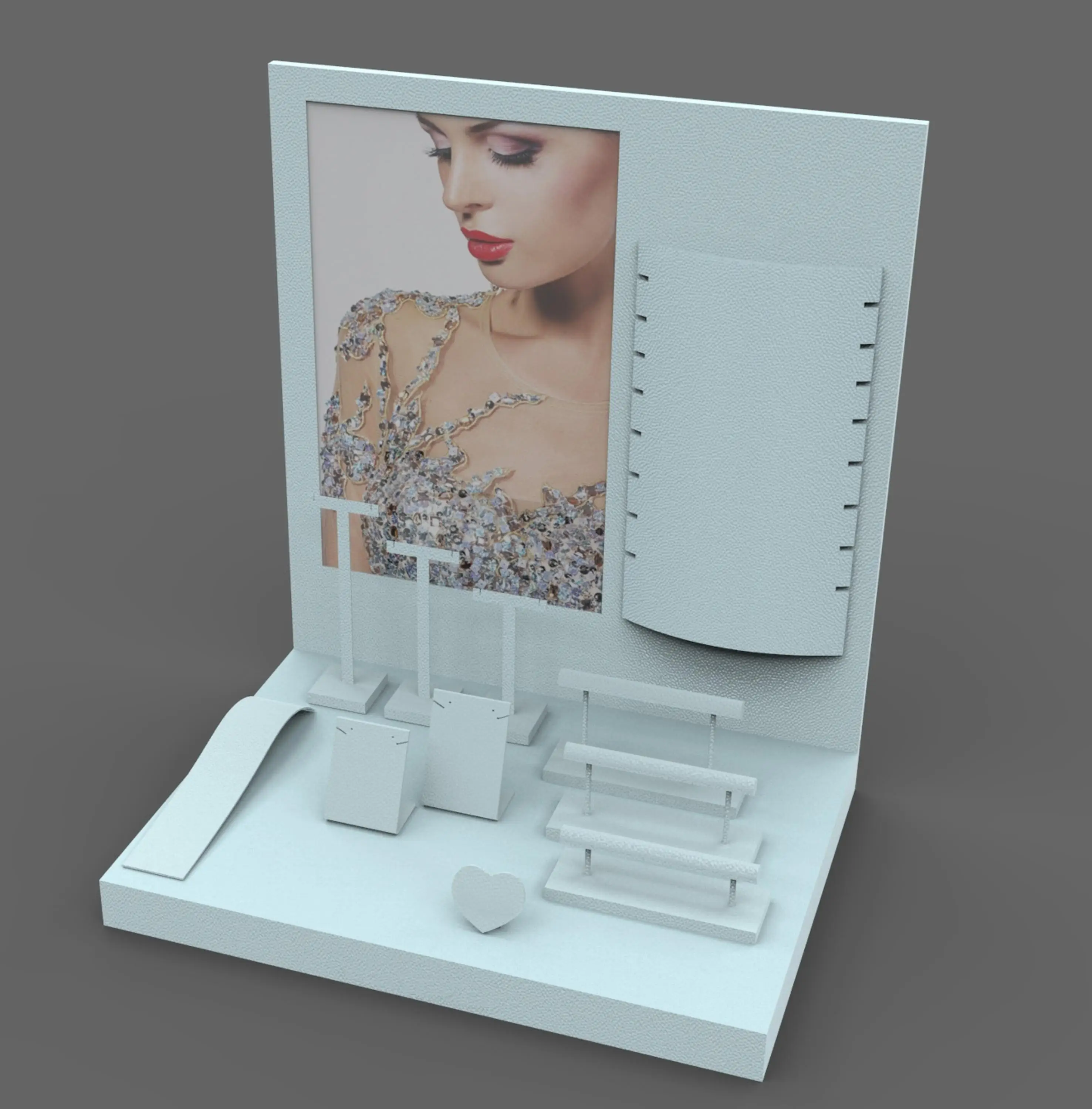 
Hot sales professional modern luxury jewelry display stand/ POP jewelry shop display 