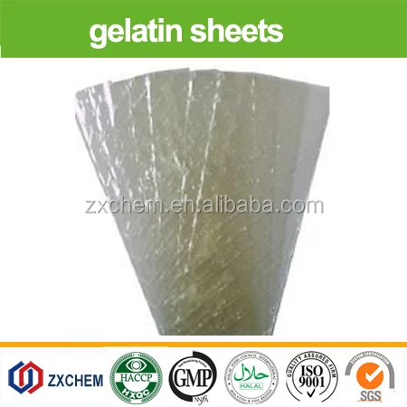 High Transparency halal edible leaf gelatine