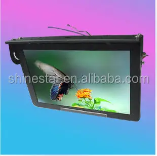24 inch LCD bus monitor digital loop video AD player with VGA DVI HDM1 input