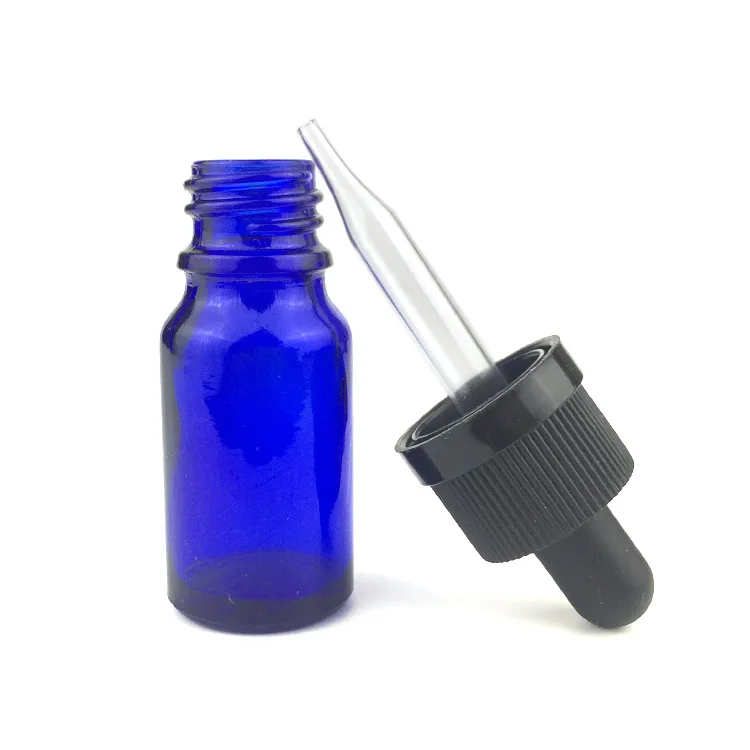 15ml 20ml 30ml 50ml 100ml clear blue amber green 10ml round shape glass dropper bottle with crc cap