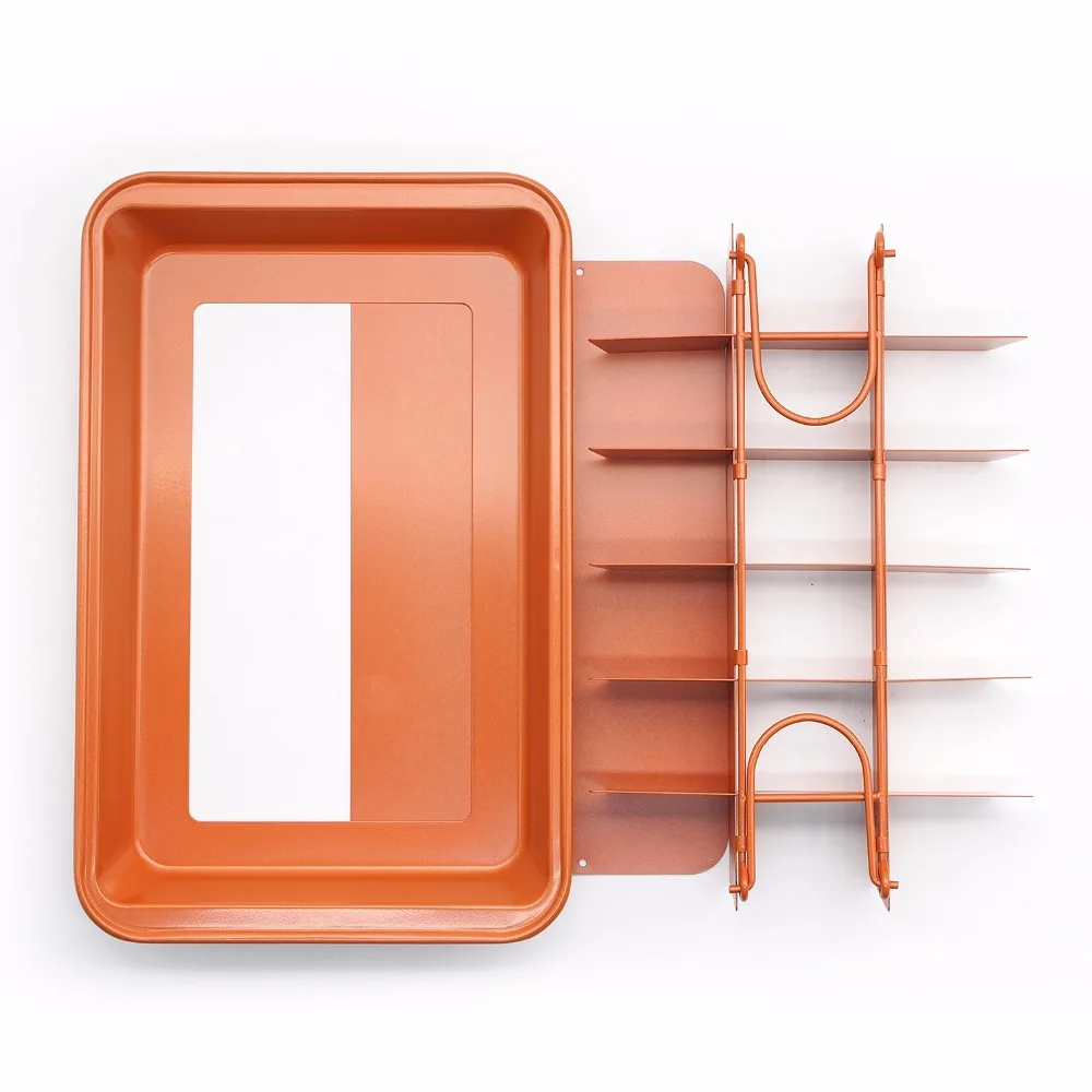 Amazon 12 inch Copper Nonstick Brownie Baking Pan Cutter with Built-In Slicer