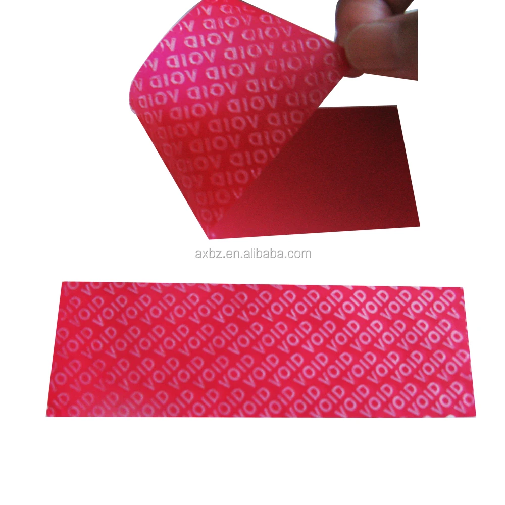 Безопасности недействительным самоклеящиеся этикетки