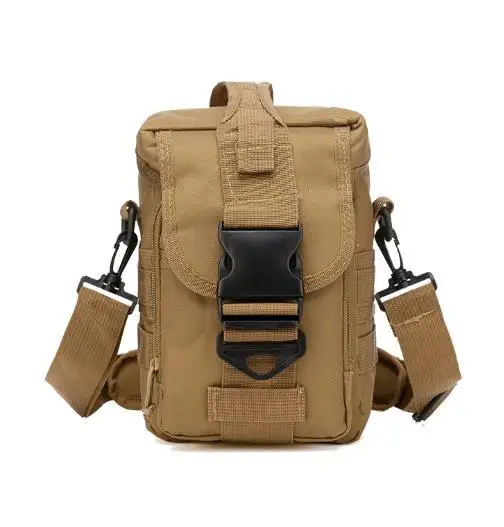 M6 outdoor tactical cell phone mobile phone camera one shoulder strap bag with molle systems on backside and both sides