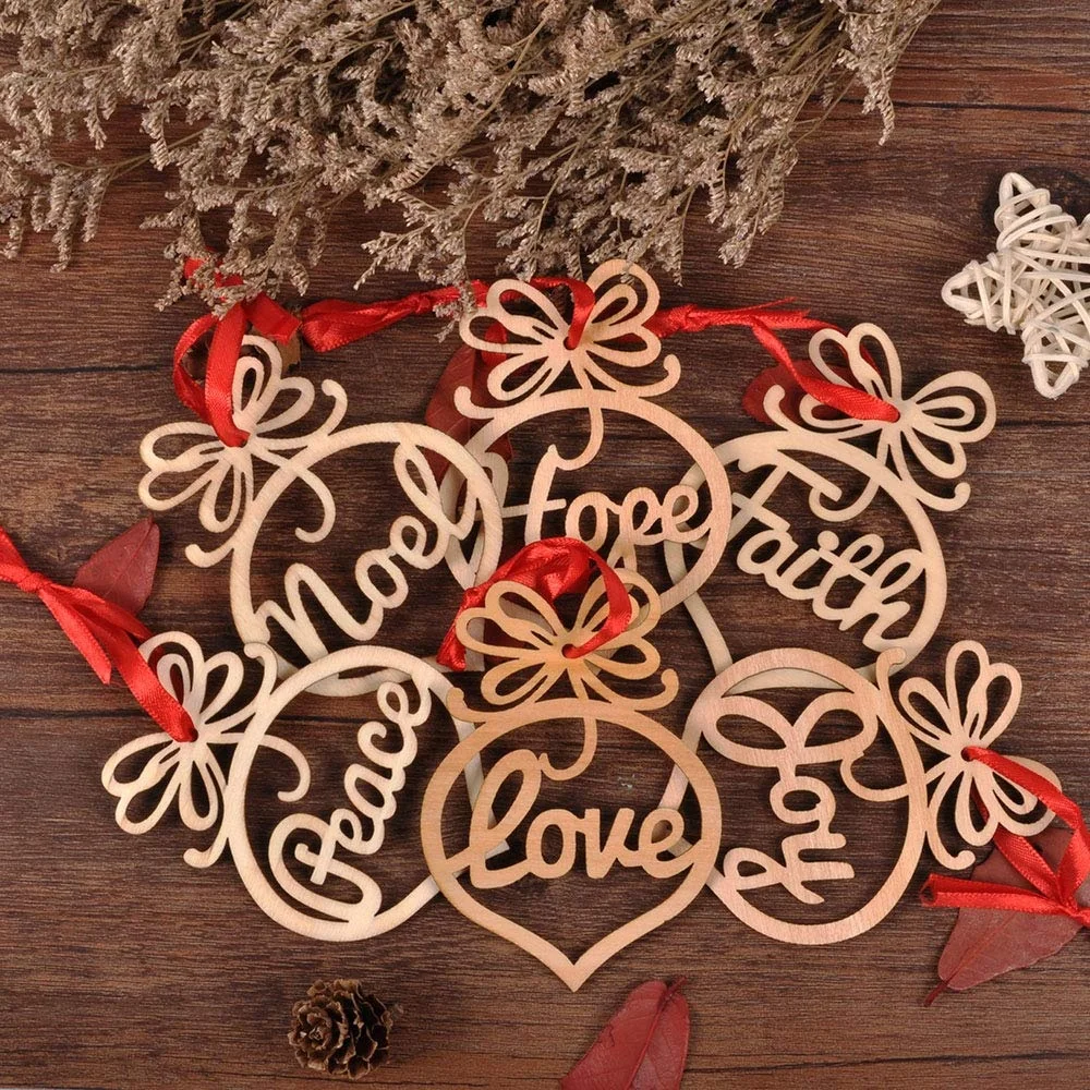 
Wholesale wooden ornaments to hang for crafts and wedding decoration 