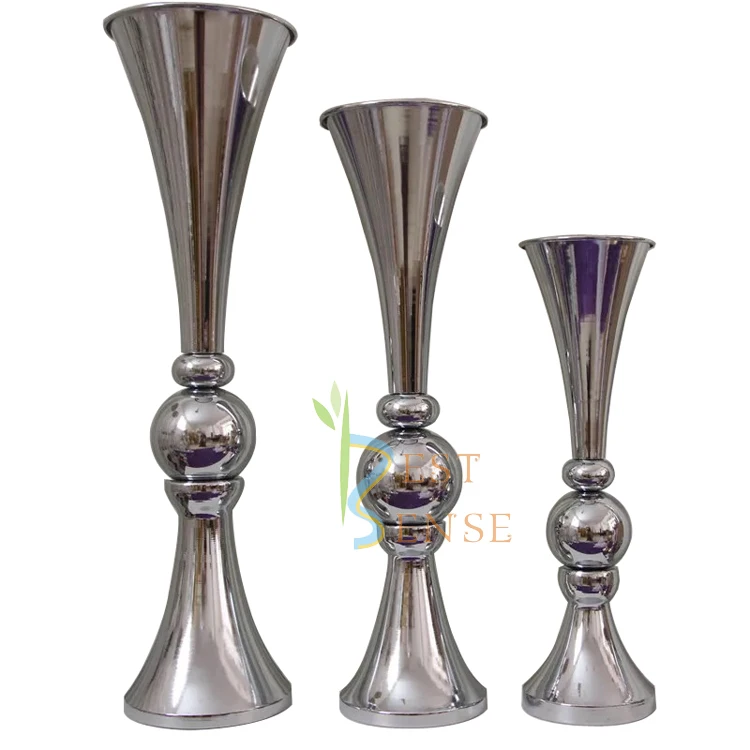65 cm Wedding Trumpet Metal Gold Wedding Flower Vase / Centerpiece for wedding table