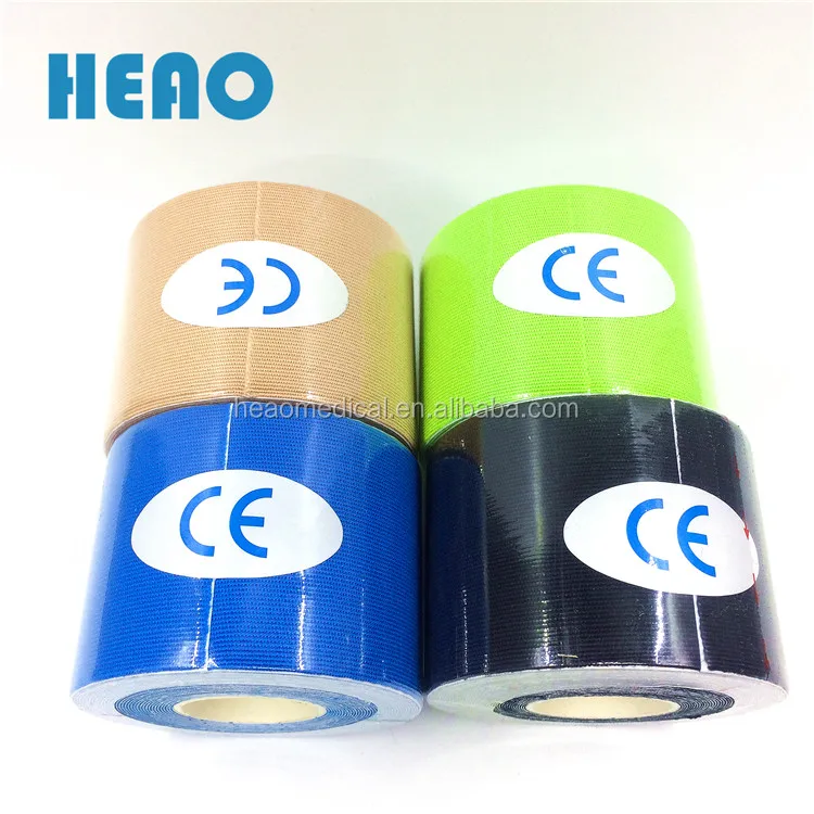 Elastic waterproof latex free rayon material synthetic kinesiology tape