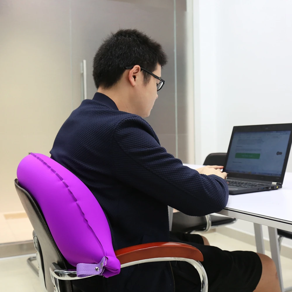 New Aubergine Shape Airplane Inflatable Travel Pillow with Free sample