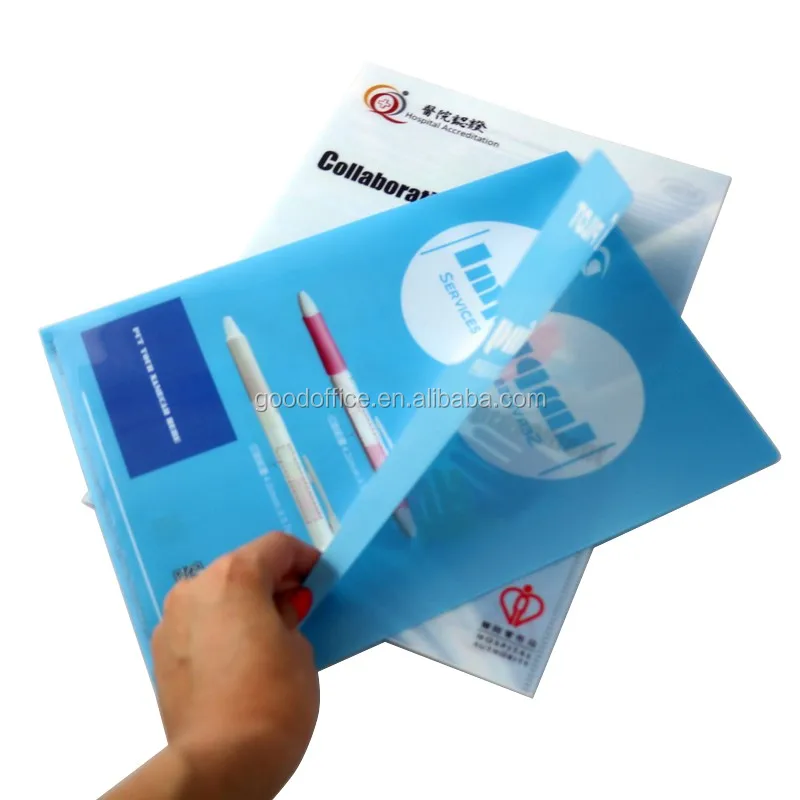 
office waterproof file folder,custom L-shaped advertising file folder 