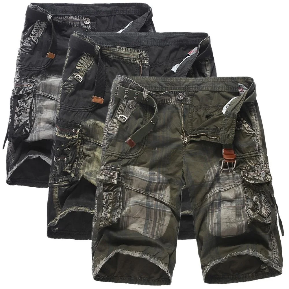 Good quality wholesale plain blank cotton men gym sport camo workout cargo pants shorts