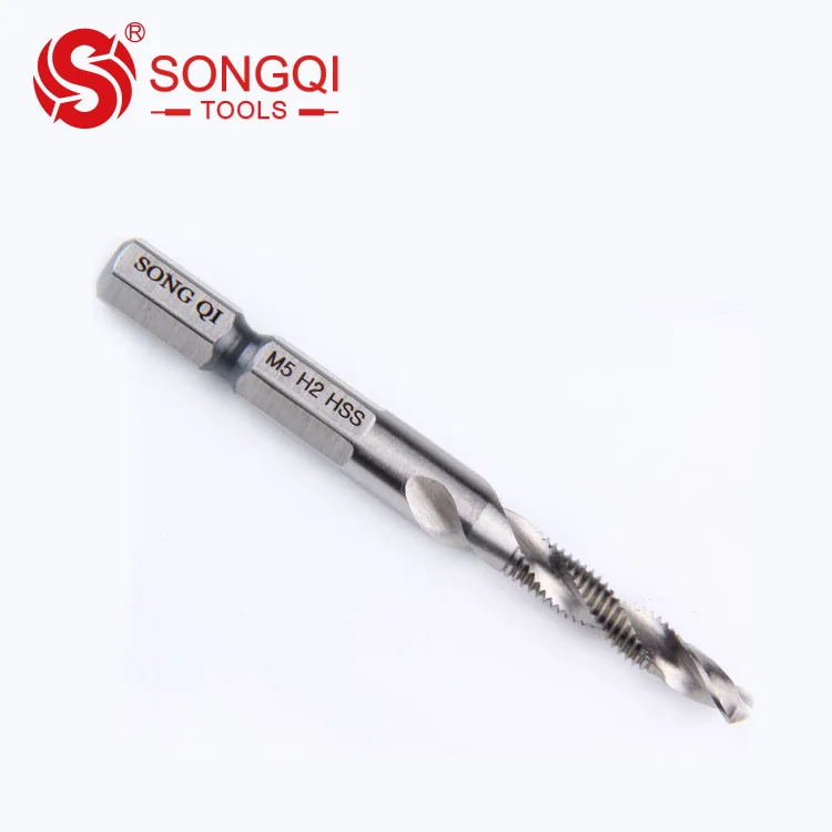 
HSS Screw Combination Drill Tap with Drill Bit and Thread Flute 