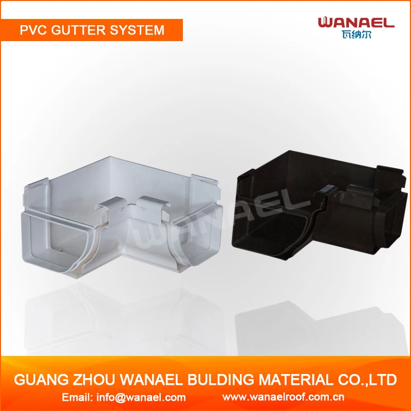 
Wanael Roofing Collect PVC Gutter In GuangZhou PVC Elbow And Tee Pipe Fittings 