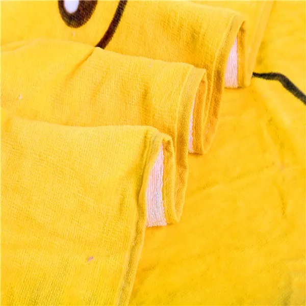 Printed yellow bird duck face towel cotton wholesale bath towel