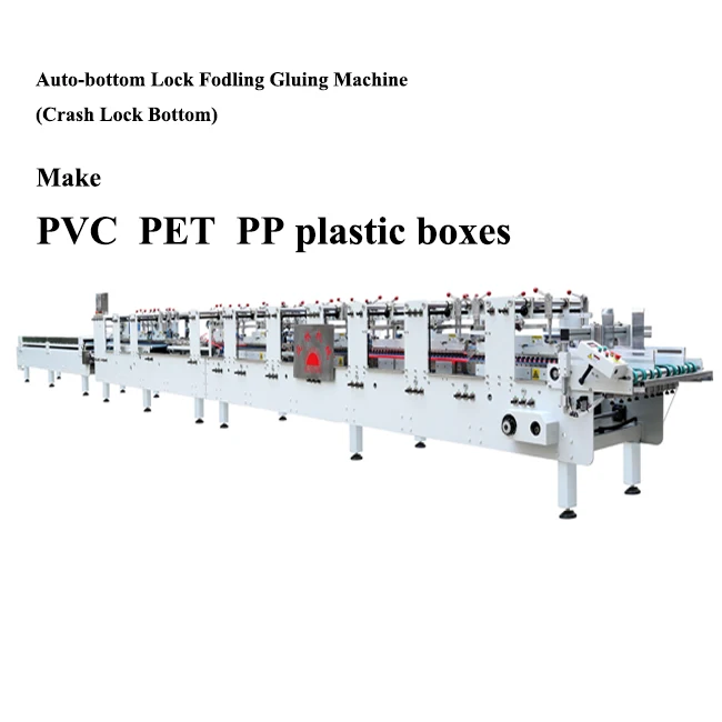 
folding gluing machinery for plastic carton box carton folding gluing paste 