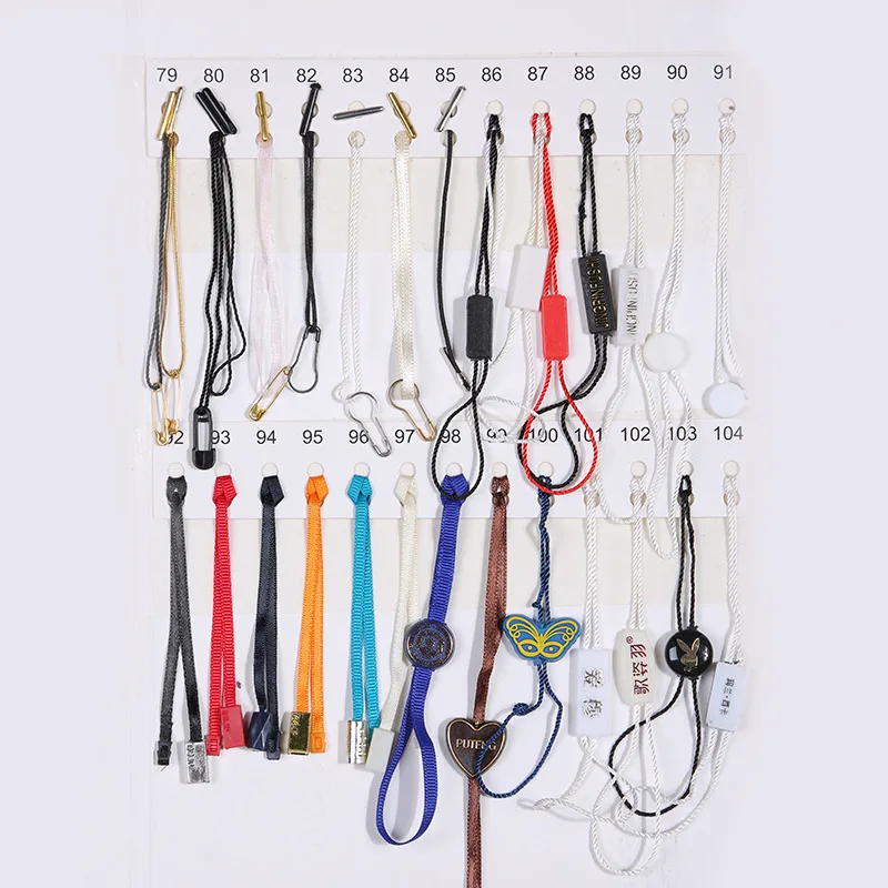 Custom Multi Color Wholesale Cheap Stock Garment Hang Tag Plastic Seal Tag Plastic String