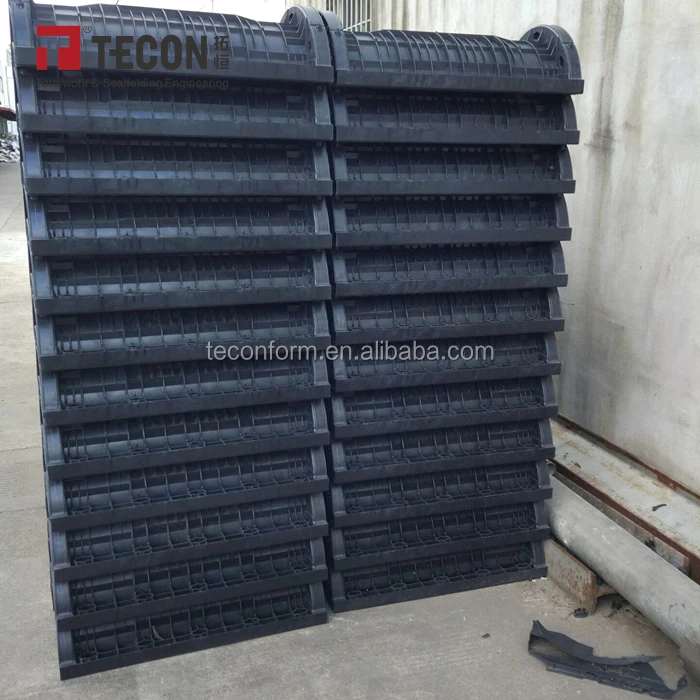 TECON Solid Plastic Circular Column Shuttering For Concrete Construction 100 Times Reuse