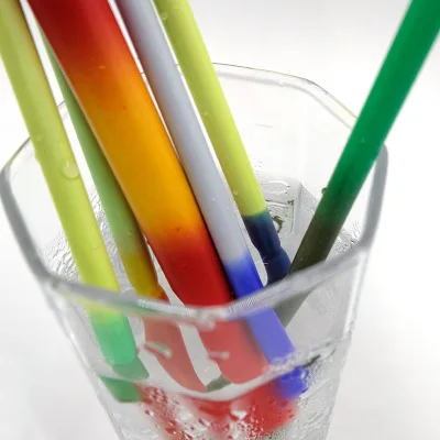 Magic Cool Color Changing Stainless Steel Drinking Straw Metal Straw for Party