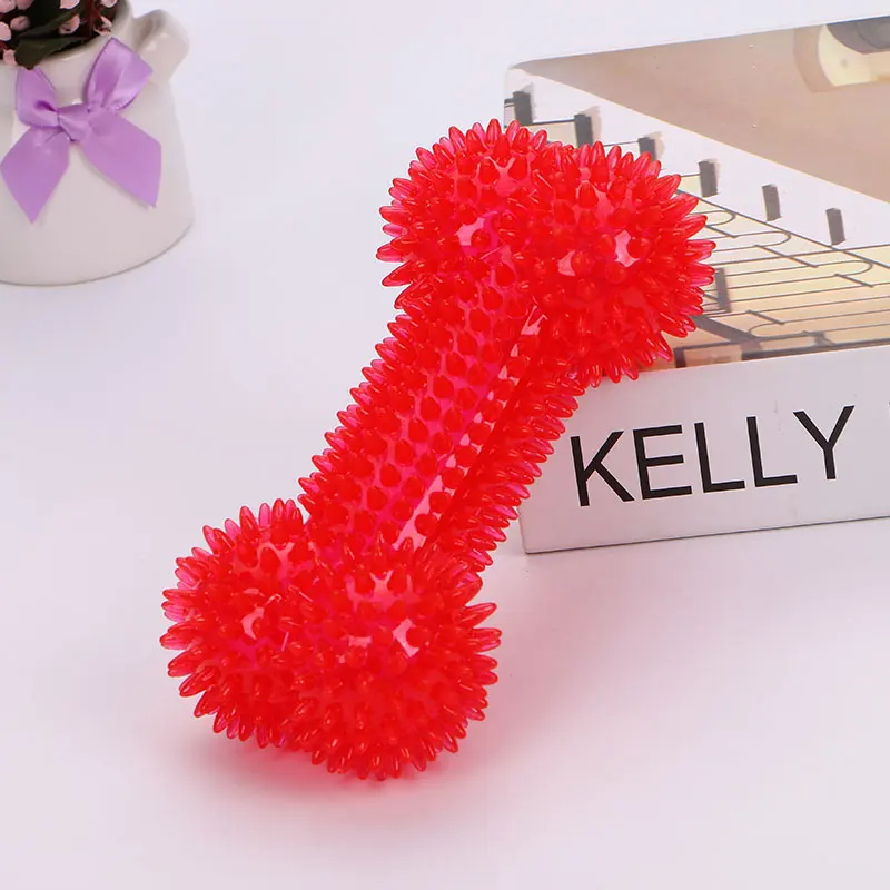 2021 Best sell high quality spiky chew TPR dog toys Dog Bone for teething