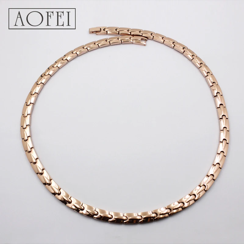 Hot Selling High Grade Health Care Fashion jewelry Germanium Stainless Steel Necklace