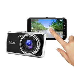 Metal body 4 inch touch screen car black box SONY 323 Sensor car dashboard recorder real 1080p car camcorder with Mstar 8328P