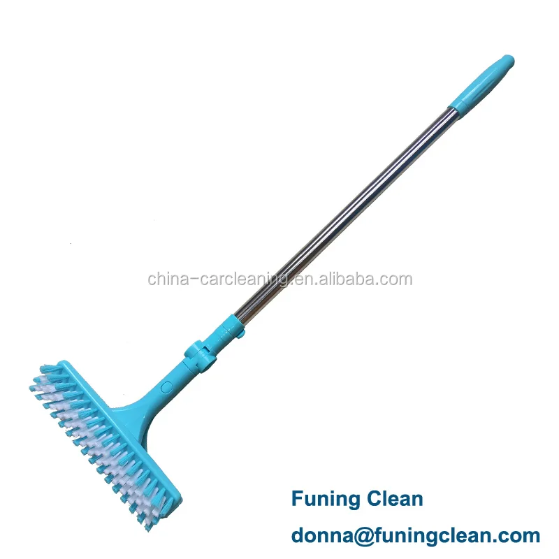 2 in 1 multy function floor brush with window squeegee and telescopic aluminum handle